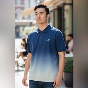 Hollister Men’s Polo Epic Flex Ombre Polo –Men's Size Small
